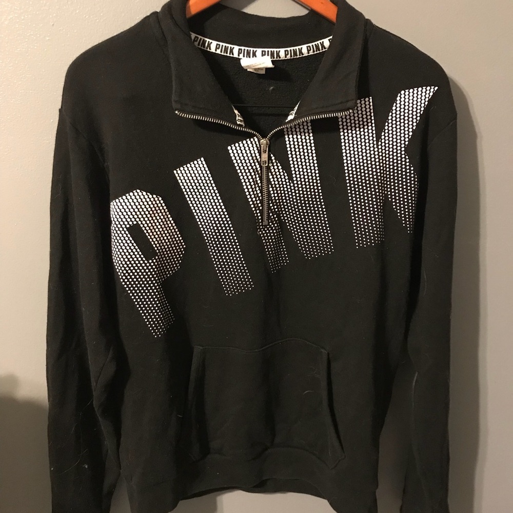 vs pink half zip